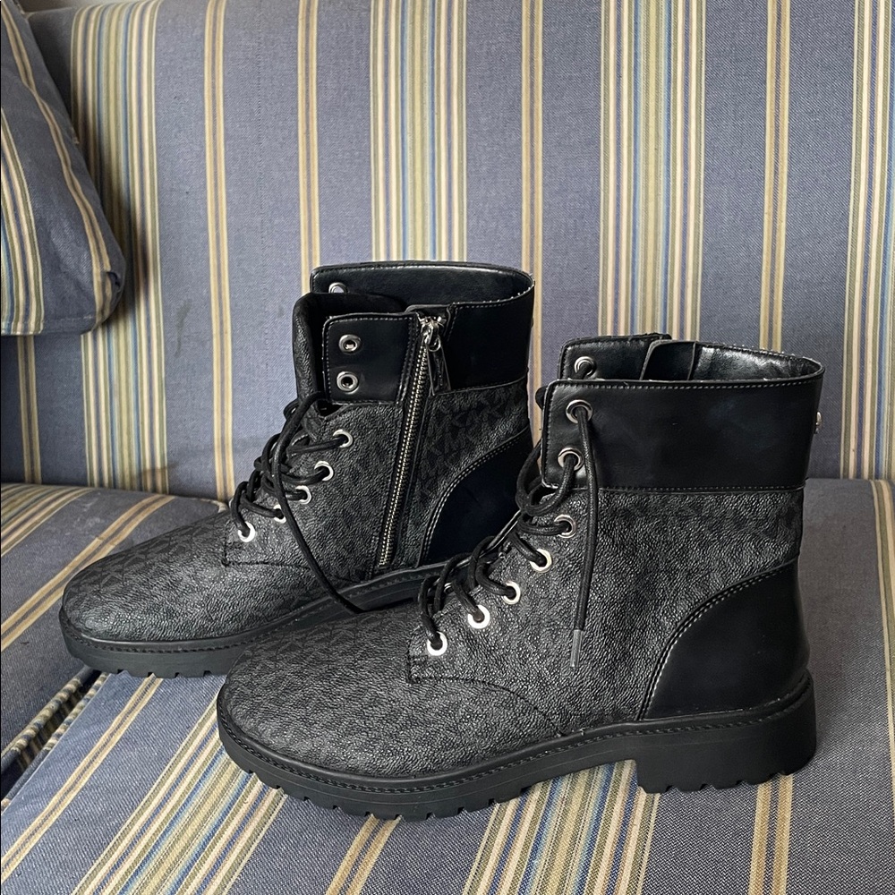 Michael Kors Black and Gray Men's Boots